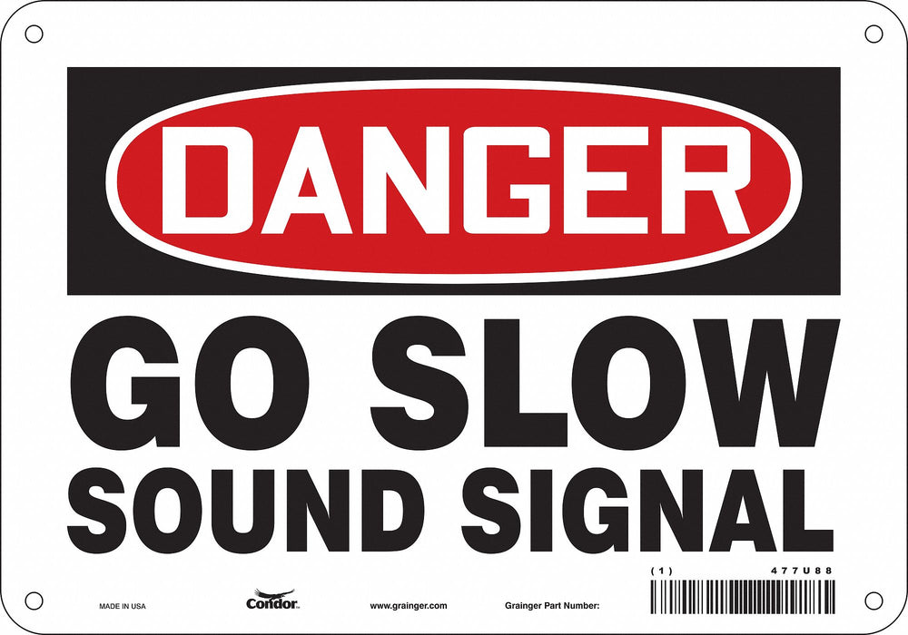 Safety Sign 7 in x 10 in Aluminum