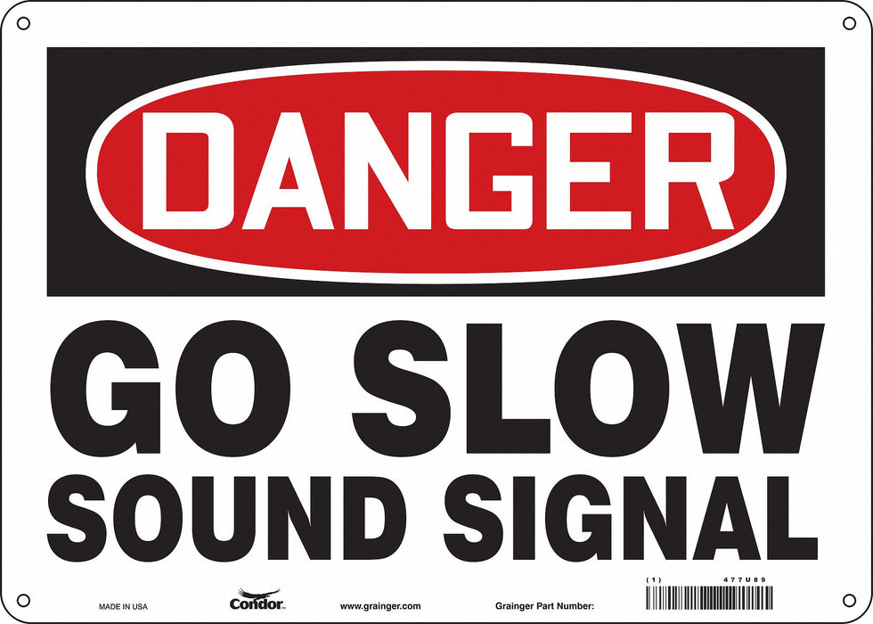 Safety Sign 10 in x 14 in Aluminum
