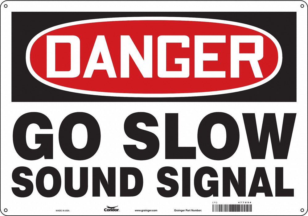 Safety Sign 14 inx20 in Polyethylene