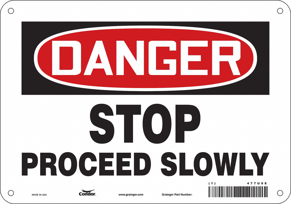 Traffic Sign 7 in x 10 in Aluminum