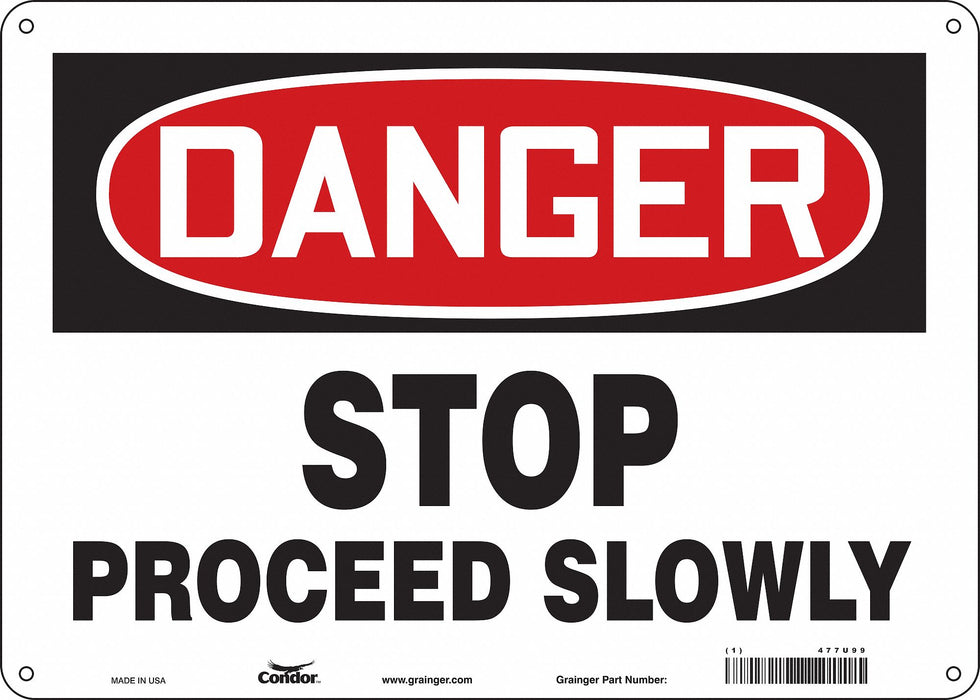 Safety Sign 10 in x 14 in Aluminum