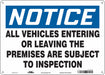 Safety Sign 10 in x 14 in Aluminum