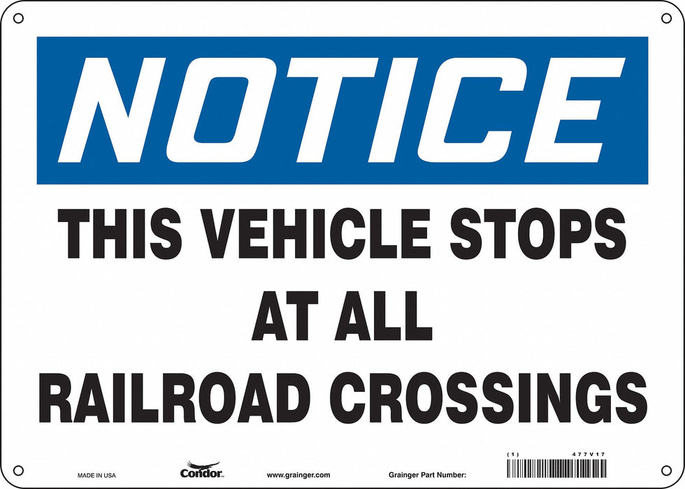 Safety Sign 10 inx14 in Aluminum
