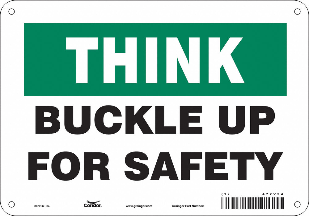 Safety Sign 7 inx10 in Polyethylene