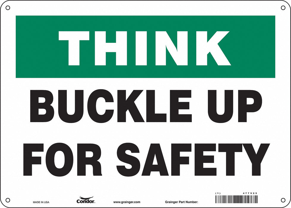 Safety Sign 10 inx14 in Polyethylene