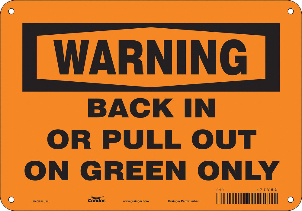 Traffic Sign 7 in x 10 in Aluminum