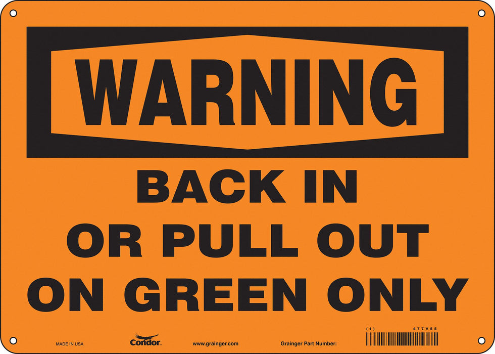 Safety Sign 10 inx14 in Polyethylene