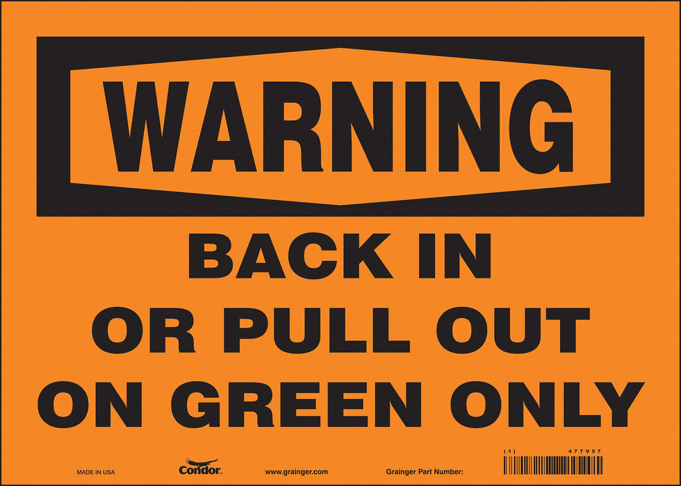 Safety Sign 10 inx14 in Vinyl