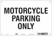 Motorcycle Parking Sign 7 x 10 