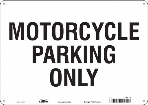 Motorcycle Parking Sign 10 x 14 