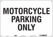 Motorcycle Parking Sign 10 x 14 