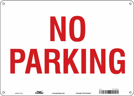 No Parking Sign 10 x 14 