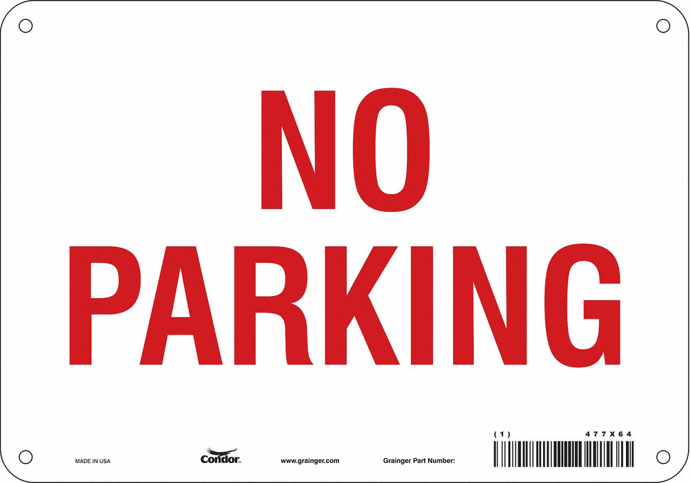 No Parking Sign 7 x 10 