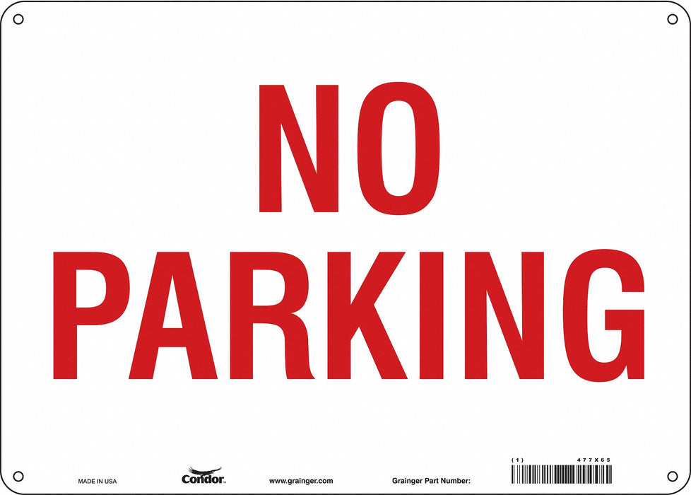 No Parking Sign 10 x 14 