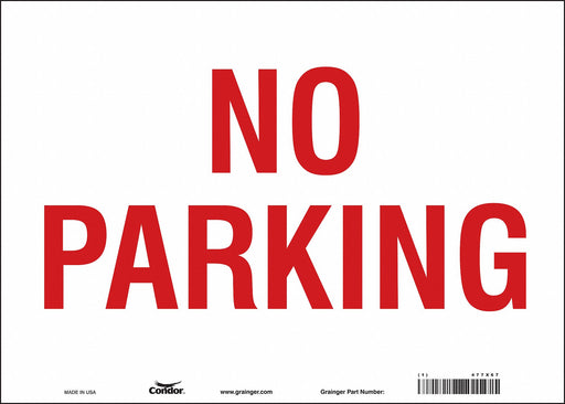 No Parking Sign 10 x 14 