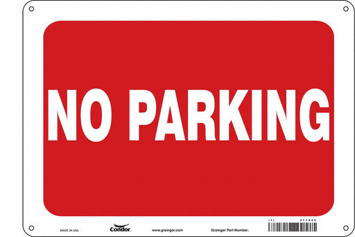 No Parking Sign 10 x 14 