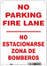 Fire Lane No Parking Sign 10 x 7 