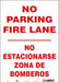 Fire Lane No Parking Sign 14 x 10 