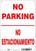 No Parking Sign 10 x 7 