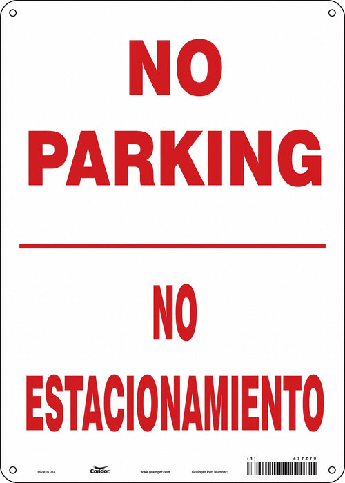 No Parking Sign 14 x 10 