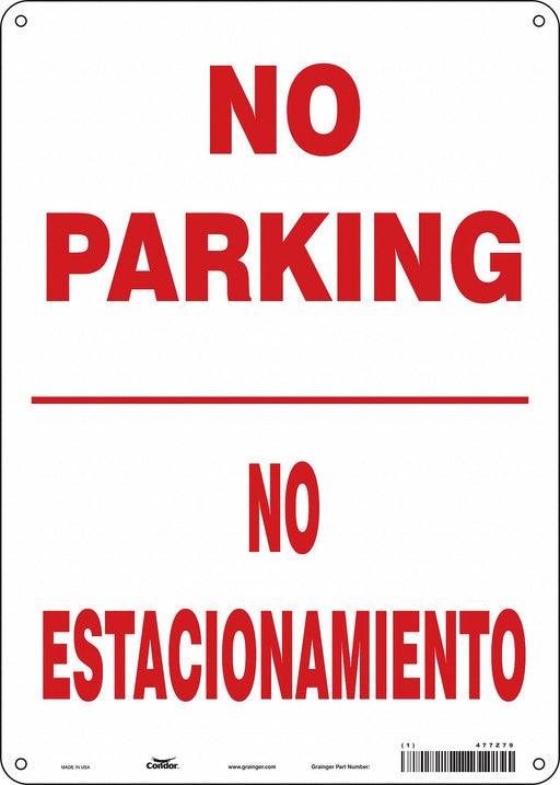 No Parking Sign 14 x 10 