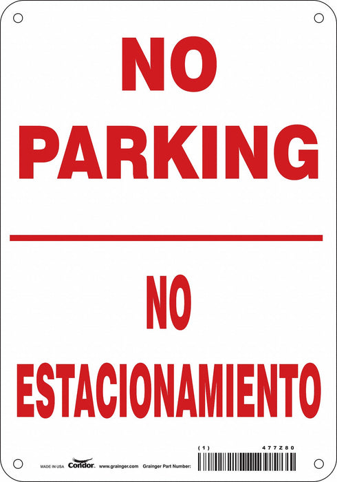No Parking Sign 10 x 7 