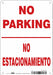No Parking Sign 10 x 7 