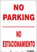 No Parking Sign 14 x 10 