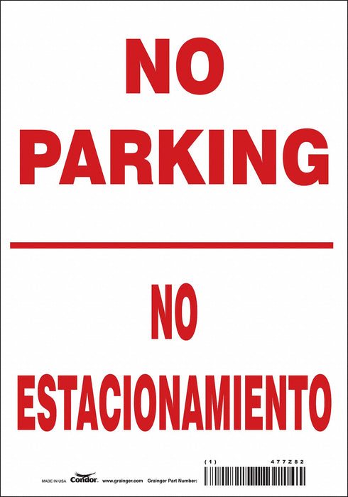 No Parking Sign 10 x 7 