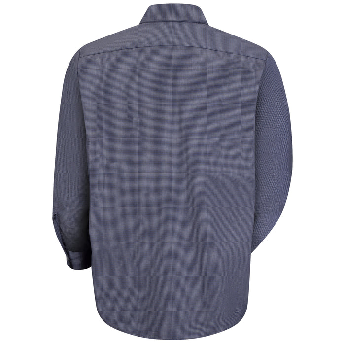 Men's Long Sleeve Microcheck Uniform Shirt
