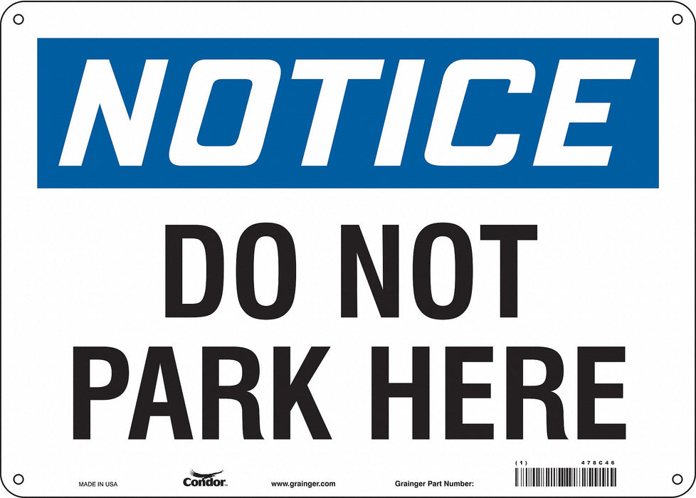 Safety Sign 10 inx14 in Aluminum