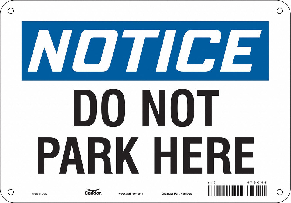 Safety Sign 7 inx10 in Polyethylene