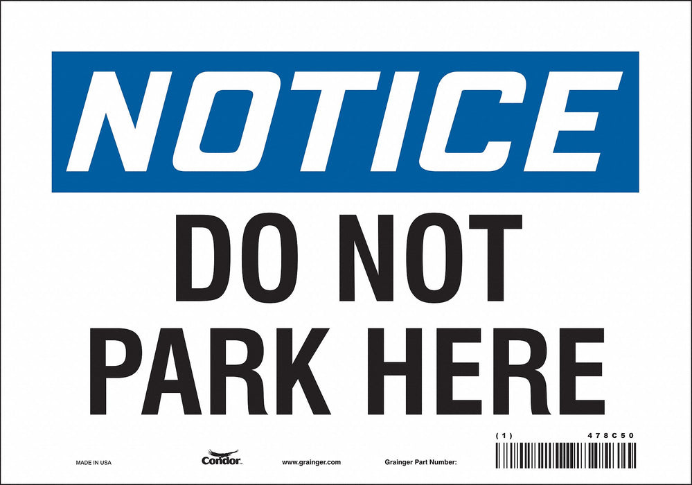 Safety Sign 7 inx10 in Vinyl