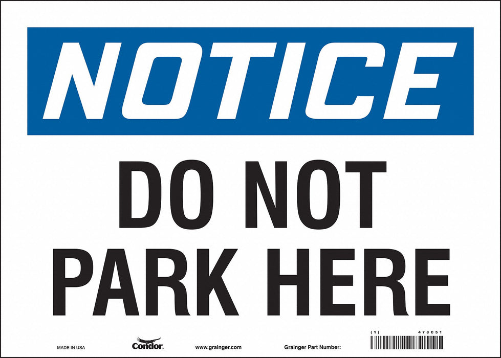 Safety Sign 10 inx14 in Vinyl