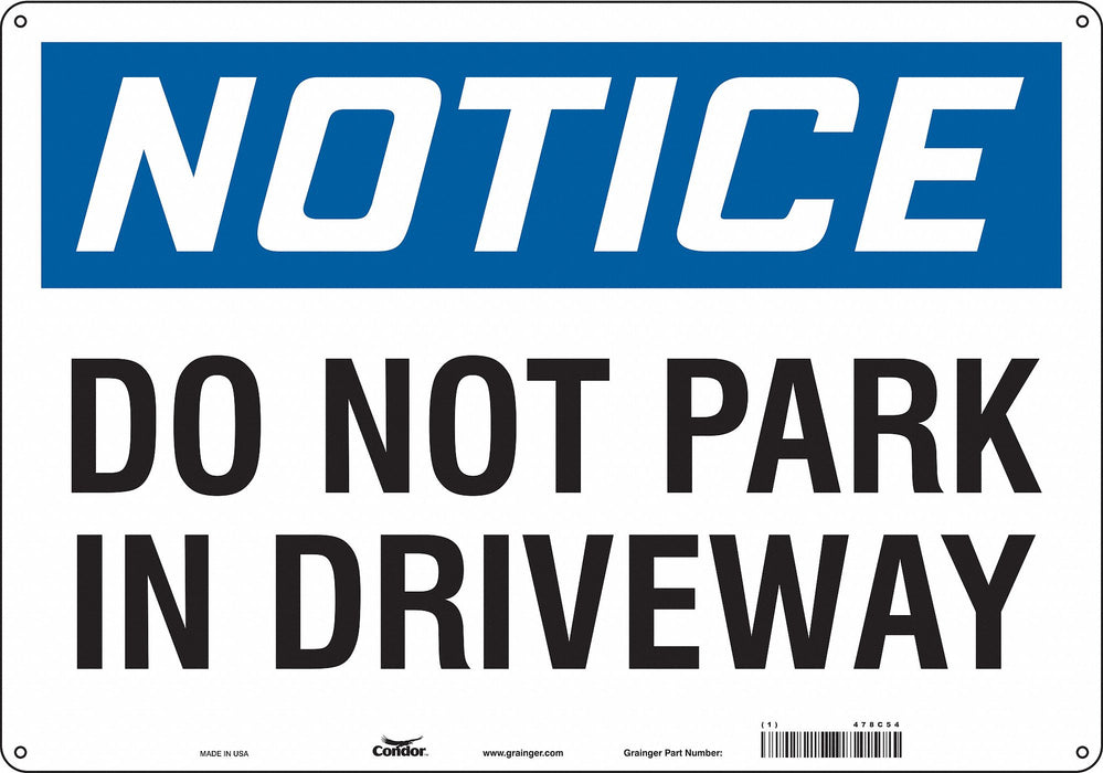 Safety Sign 14 inx20 in Aluminum