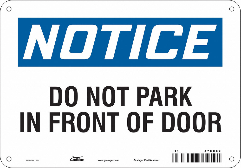 Safety Sign 7 in x 10 in Aluminum