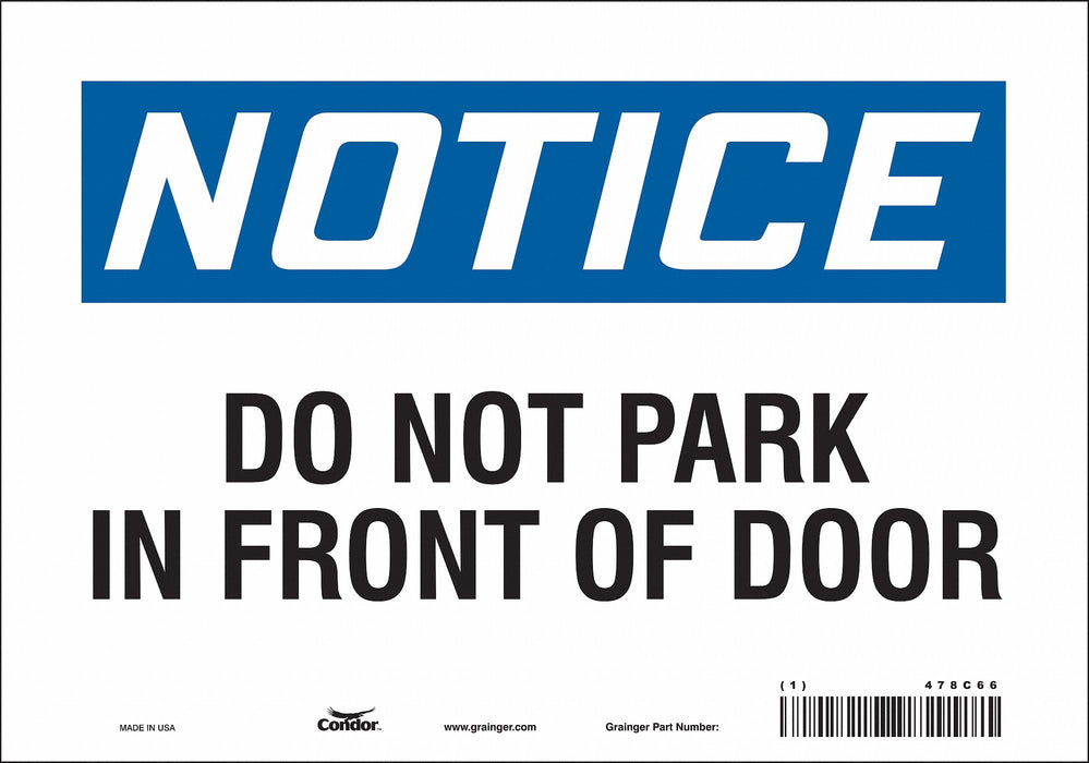 Safety Sign 7 inx10 in Vinyl