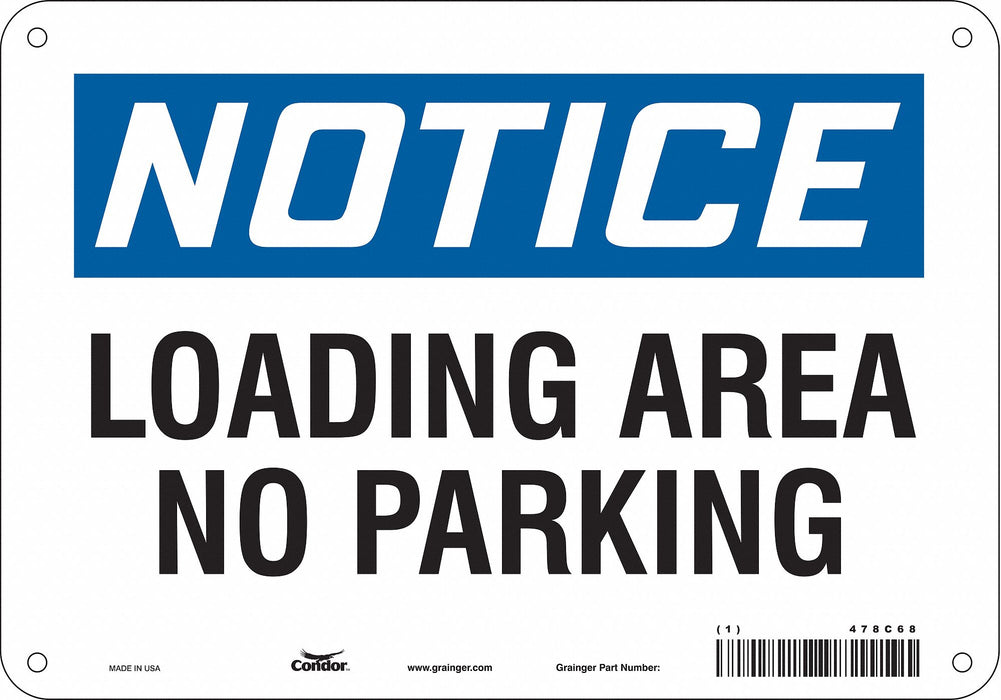 Safety Sign 7 in x 10 in Aluminum