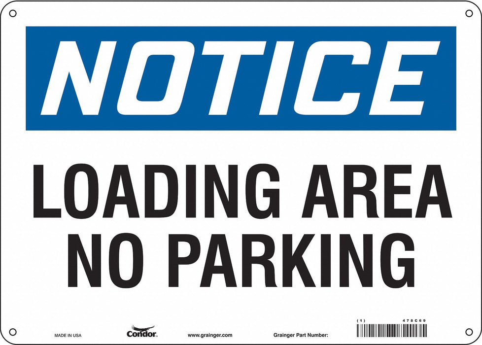 Safety Sign 10 inx14 in Aluminum