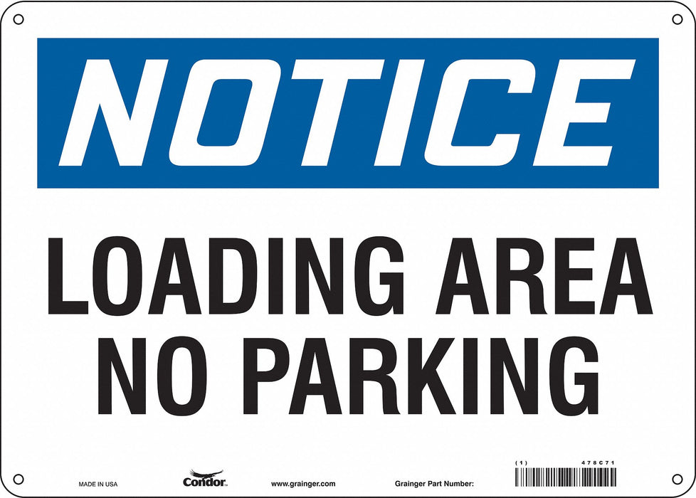 Safety Sign 10 inx14 in Polyethylene