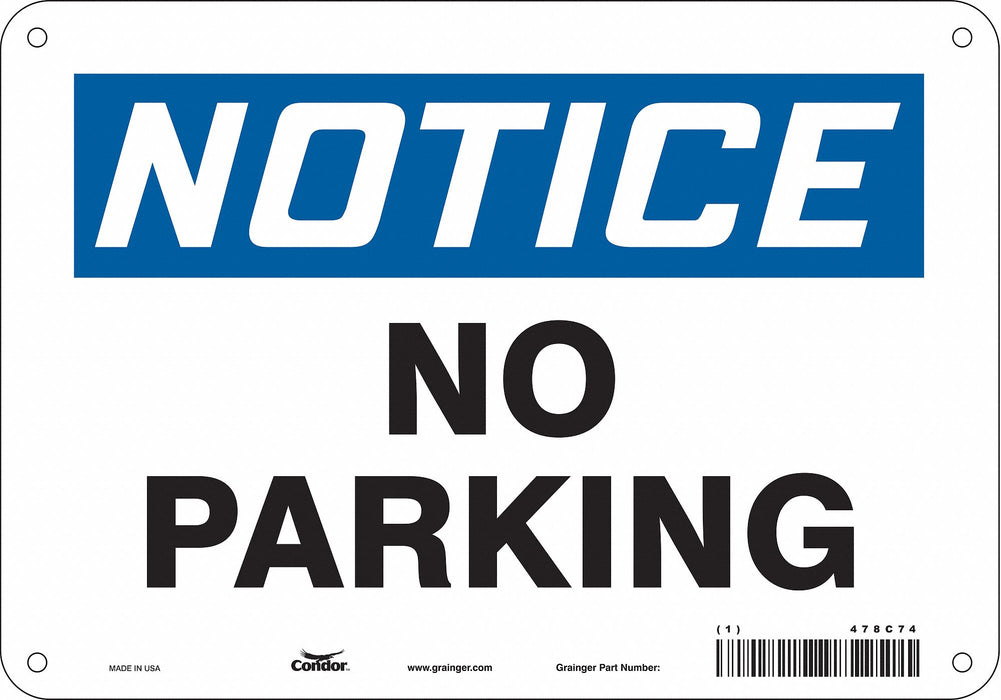 J7000 Safety Sign 7 in x 10 in Aluminum