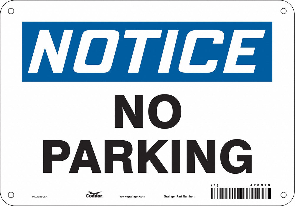 J7000 Safety Sign 7 inx10 in Polyethylene