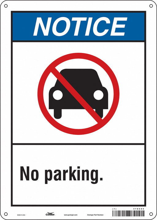 No Parking Sign 14 x 10 