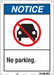 No Parking Sign 14 x 10 