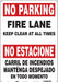 Fire Lane No Parking Sign 20 x 14 