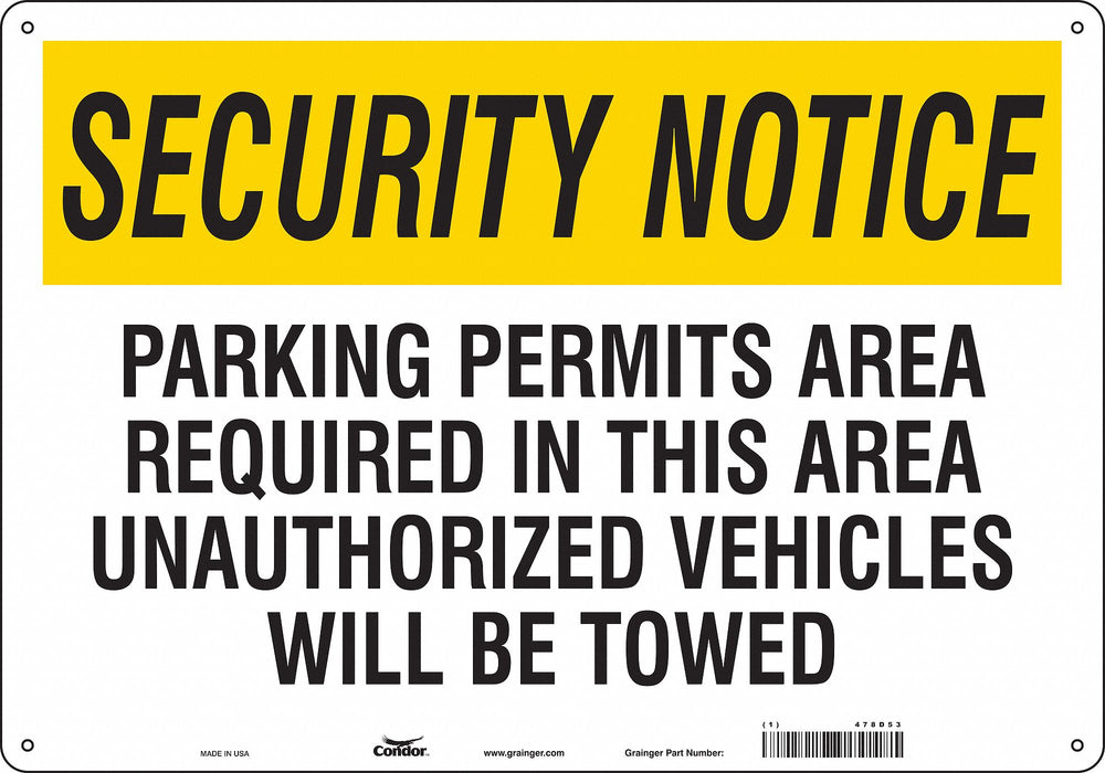 Safety Sign 14 inx20 in Polyethylene