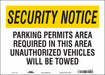 Safety Sign 10 inx14 in Vinyl