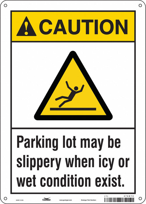 Safety Sign 14 inx10 in Aluminum