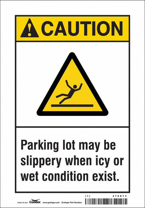 Safety Sign 10 inx7 in Vinyl