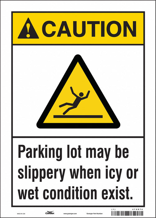 Safety Sign 14 inx10 in Vinyl